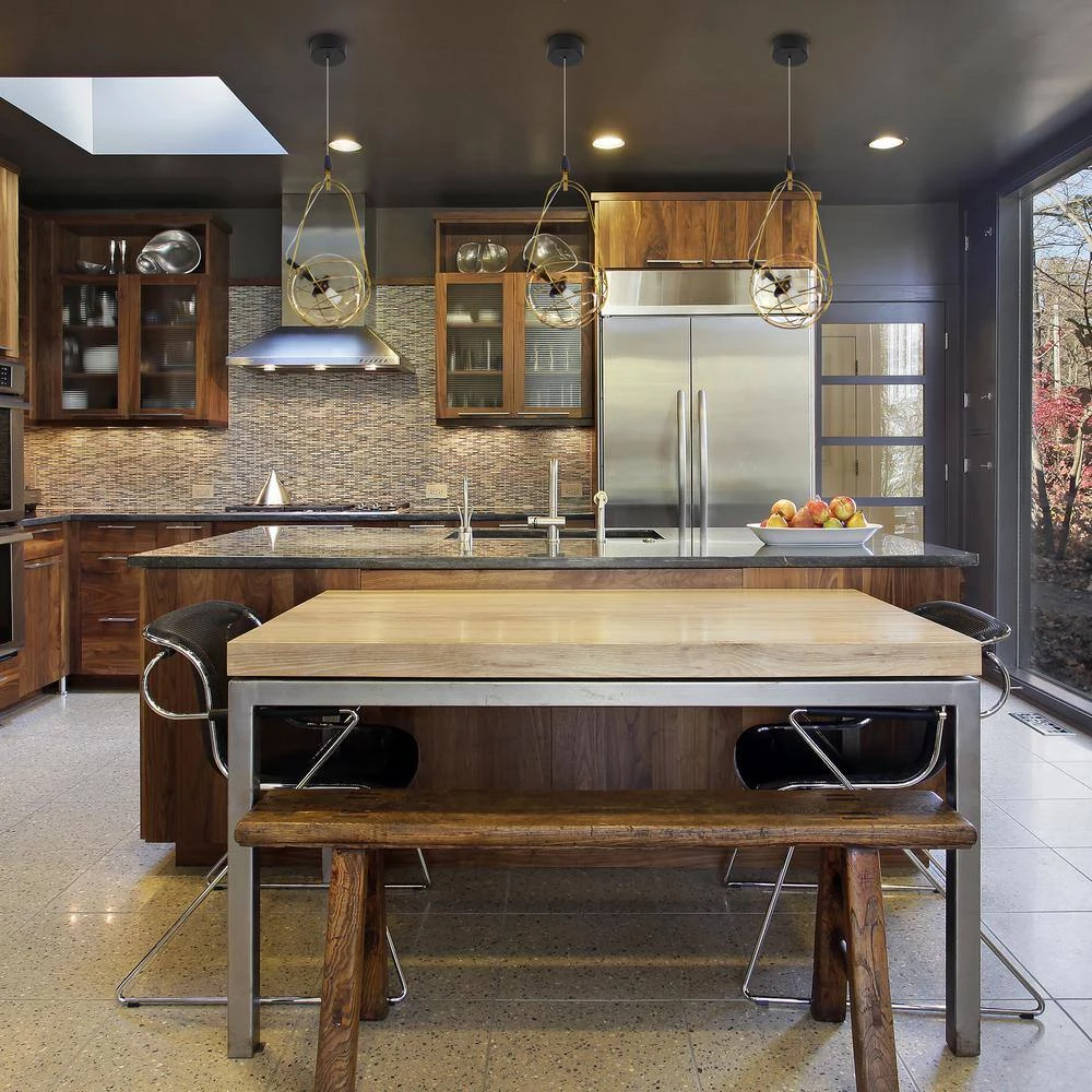 Firenze 8.8-Watt Integrated LED Antique Brass Pendant with 7.25 in. Glass Shade and Metal Cage by VONN Lighting - Image 4