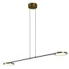 Torino 15.77-Watt Integrated LED Antique Brass Adjustable Pendant Island Lighting with Rotating LED Disks by VONN Lighting