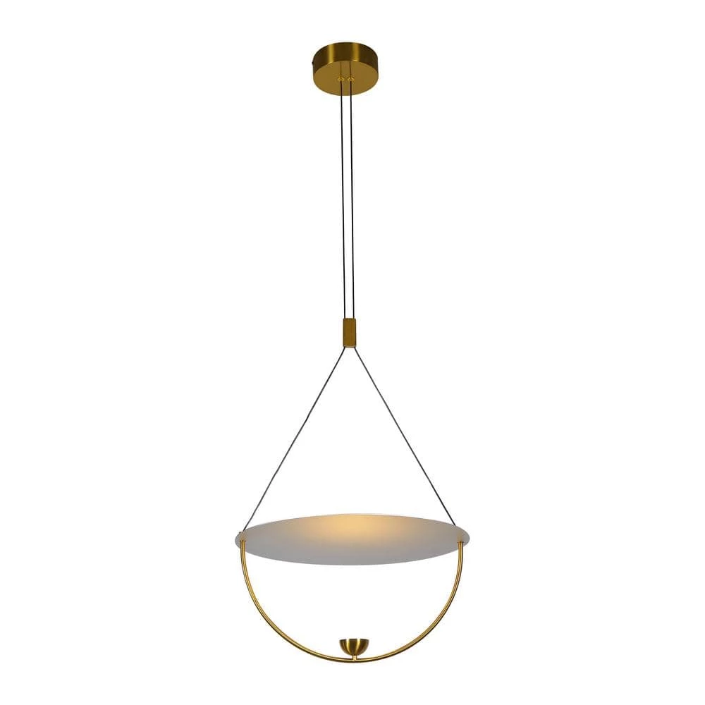 Como 4.91-Watt Integrated LED Antique Brass Pendant with 15.75 in. Aluminum Shade by VONN Lighting - Image 5