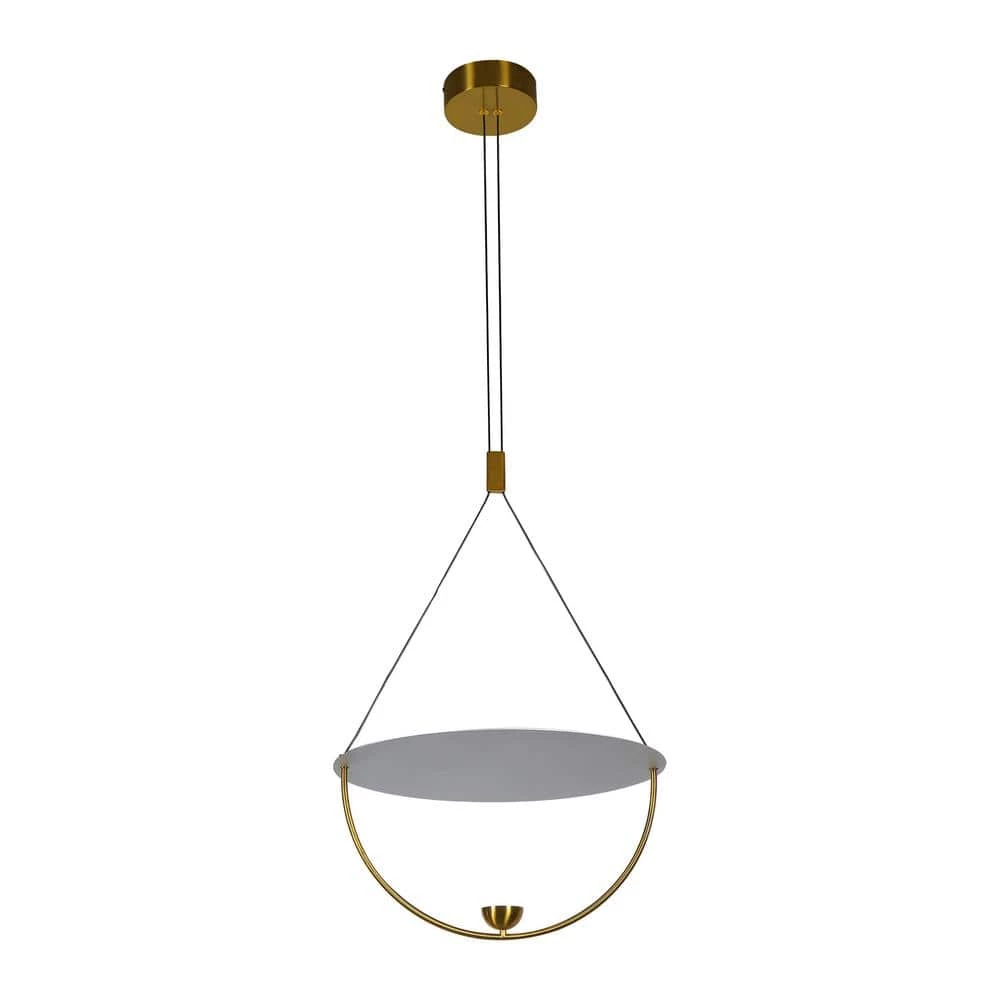 Como 4.91-Watt Integrated LED Antique Brass Pendant with 15.75 in. Aluminum Shade by VONN Lighting - Image 6