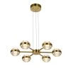 Milano 25 in. 6-Light Integrated LED Chandelier Lighting Fixture in Antique Brass by VONN Lighting