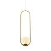 Capri 7 in. Integrated LED Pendant Lighting Fixture in Antique Brass with Glass Shade by VONN Lighting