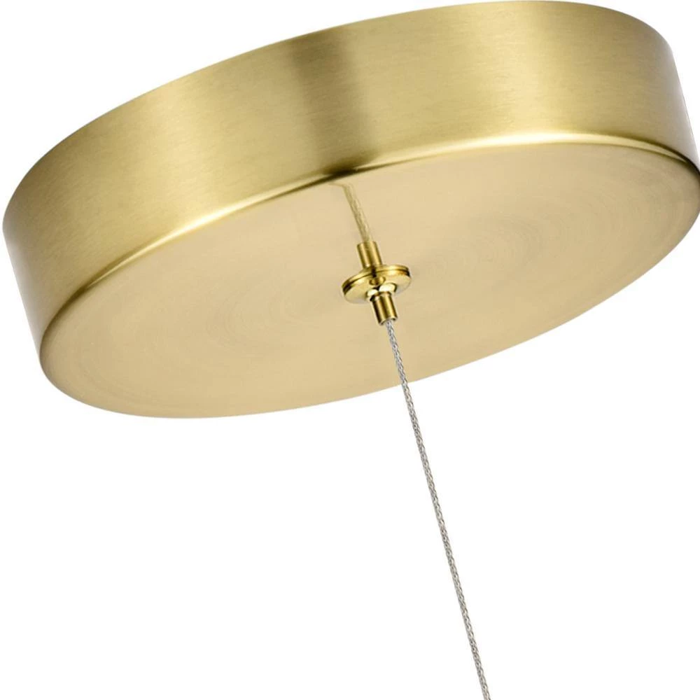Capri 7 in. Integrated LED Pendant Lighting Fixture in Antique Brass with Glass Shade by VONN Lighting - Image 5