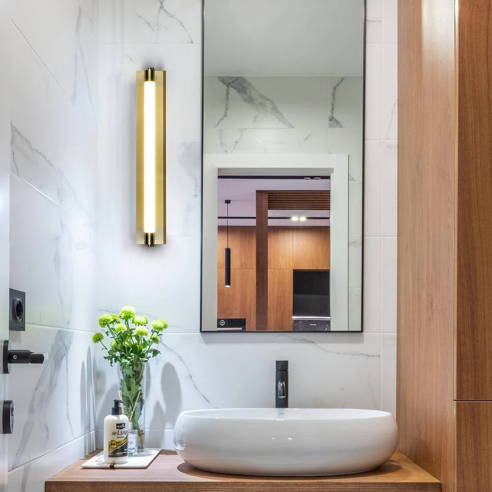 Procyon 24 in. Integrated LED ADA Compliant Bathroom Lighting Fixture in Antique Brass by VONN Lighting - Image 10