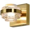 Milano 16 in. 1-Light Integrated LED Sconce Lighting Fixture in Antique Brass by VONN Lighting