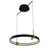 Tania 23 in. Integrated LED Black Chandelier Lighting Fixture with 2 Adjustable Spotlights in Antique Brass by VONN Lighting