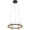Ellegi 24 in. Up-Down 6-Light Integrated LED Black Chandelier Lighting Fixture by VONN Lighting