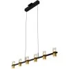 Elleg 47 in. Up-Down 6-Light Integrated LED Black Linear Chandelier Lighting Fixture by VONN Lighting