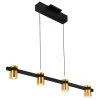 Ferro 34 in. Up-Down 4-Light Integrated LED Black Linear Chandelier Lighting Fixture by VONN Lighting
