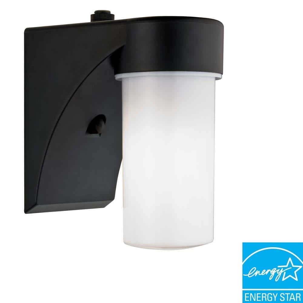 Wall-Mount Outdoor Black Fluorescent Wall Lantern Sconce by Lithonia Lighting - Image 5