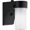 Wall-Mount Outdoor Black Fluorescent Wall Lantern Sconce by Lithonia Lighting
