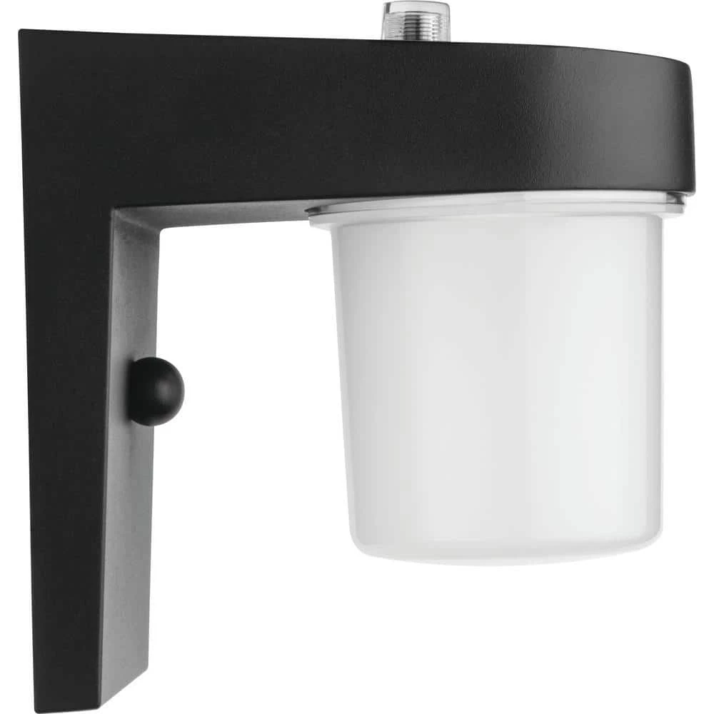 1-Light Black LED Outdoor Entry Light Wall Lantern Sconce with Dusk to Dawn Photocell by Lithonia Lighting - Image 2