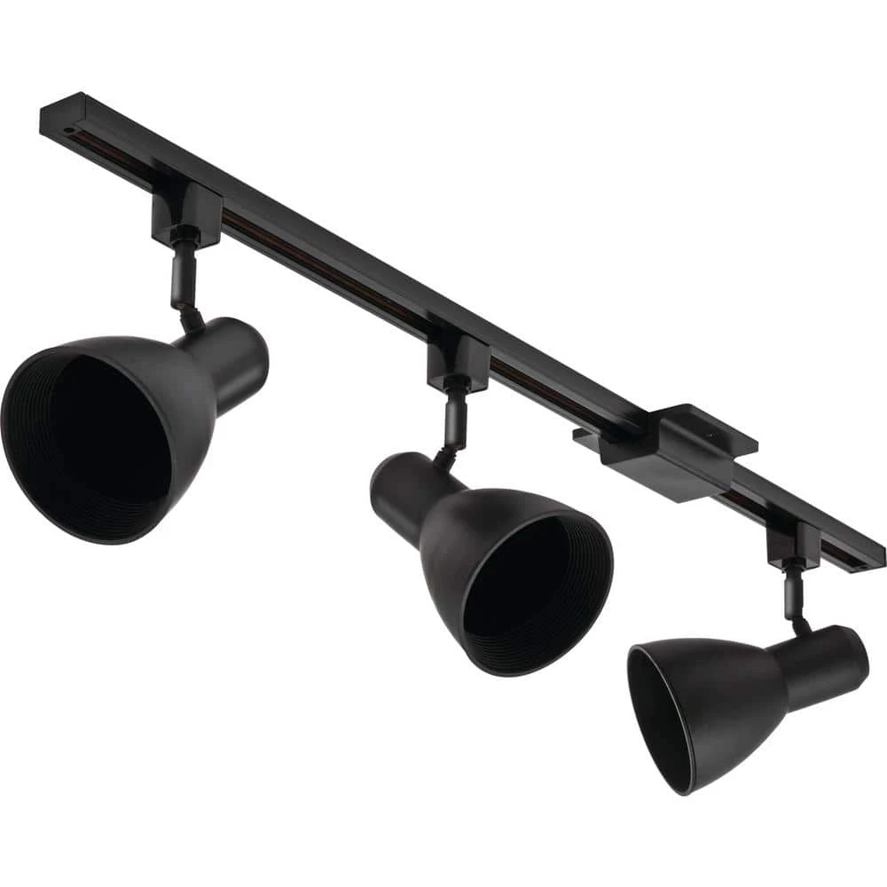 4 ft. 3-Lights Black Linear Track Lighting Kit by Lithonia Lighting