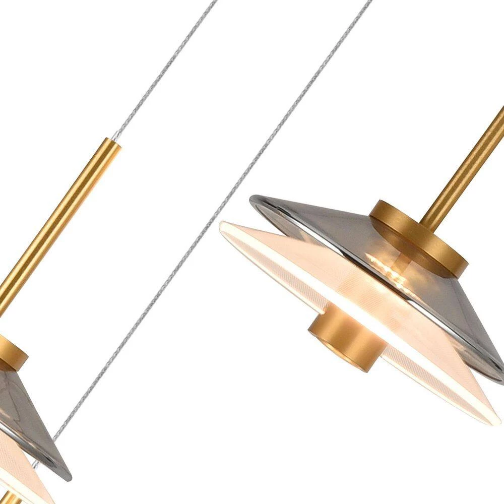 Verona 16 in. 3-Light Integrated LED Black Pendant Lighting Fixture with Glass Shades by VONN Lighting - Image 4