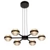 Milano 25 in. 6-Light Integrated LED Chandelier Lighting Fixture in Black by VONN Lighting