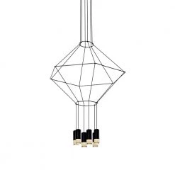 Expression 29-Watt Black Integrated LED Hexagon Pendant Height Adjustable With 6 LED Lights by VONN Lighting