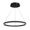 Tania Round 24 in. 36-Watt Black Integrated LED Chandelier Circular Lighting Hanging Pendant Light Height Adjustable by VONN Lighting