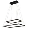 Atria Duo 74-Watt 2-Tier Rectangular Black Integrated LED Chandelier Lighting Hanging Pendant Light Height Adjustable by VONN Lighting