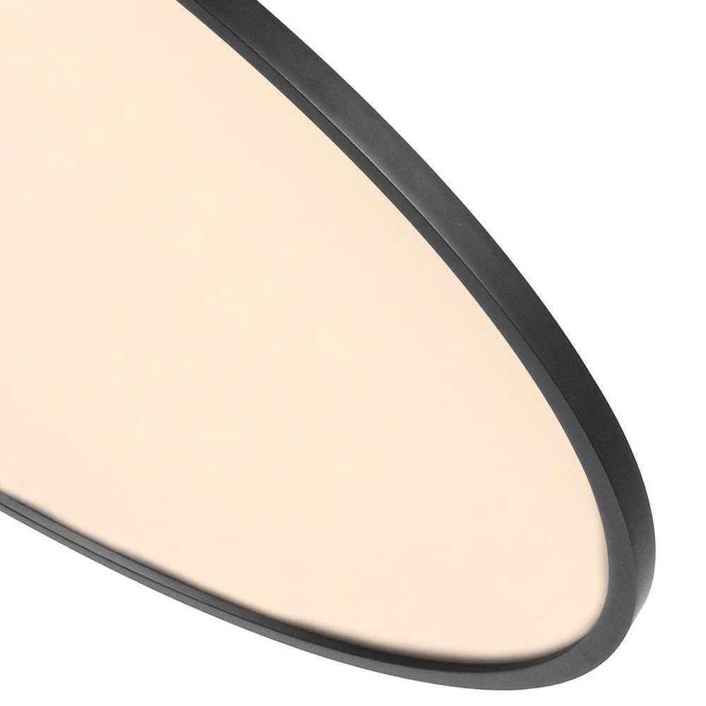 Salm 48.55-Watt Integrated LED Black Height Adjustable Chandelier with 24 in. Wide LED Disk Island Hanging Pendant Light by VONN Lighting - Image 8