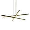 Sirius 97.84-Watt Integrated LED Height Adjustable Black Pendant With 3 LED Planks 39.25 in. Long by VONN Lighting
