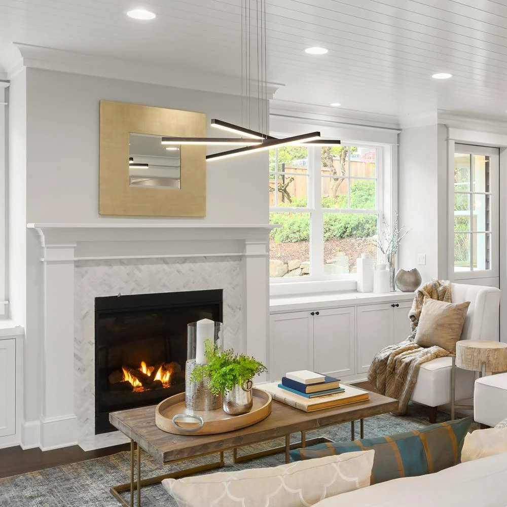 Sirius 97.84-Watt Integrated LED Height Adjustable Black Pendant With 3 LED Planks 39.25 in. Long by VONN Lighting - Image 3