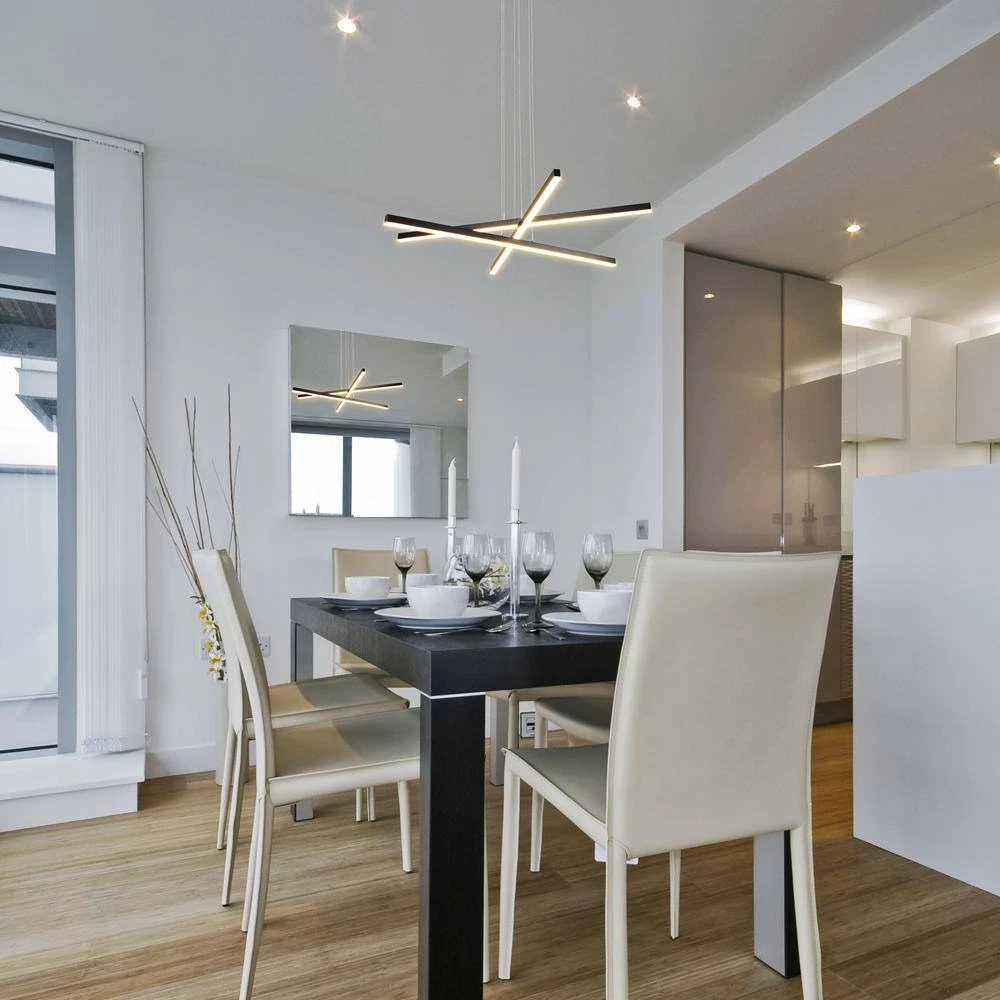 Sirius 97.84-Watt Integrated LED Height Adjustable Black Pendant With 3 LED Planks 39.25 in. Long by VONN Lighting - Image 10