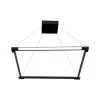 Atria 47-Watt Integrated LED Black Chandelier 24 in. Square Height Adjustable Pendant with 180 Degree Rotation of Axes by VONN Lighting