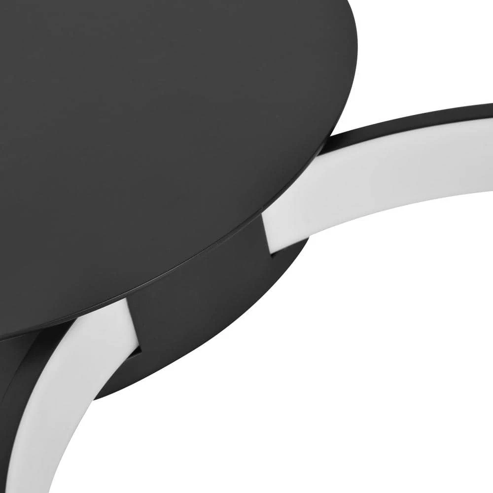 Capella 43 in. 4-Watt Black Integrated LED Semi Flush Mount Ceiling Fixture With 4 Light Rings by VONN Lighting - Image 2