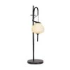 Lecce 19.5 in. Black Indoor Integrated LED Table Lamp with 4-Way Touch Sensor Base and Frosted Glass Teardrop Shade by VONN Lighting