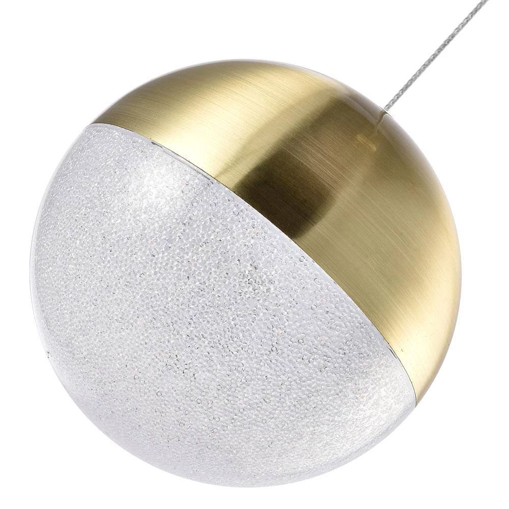Ravello 5 in. Integrated LED Pendant Lighting Fixture with Globe Shade, Brass by VONN Lighting - Image 3