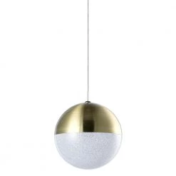 Ravello 5 in. Integrated LED Pendant Lighting Fixture with Globe Shade, Brass by VONN Lighting