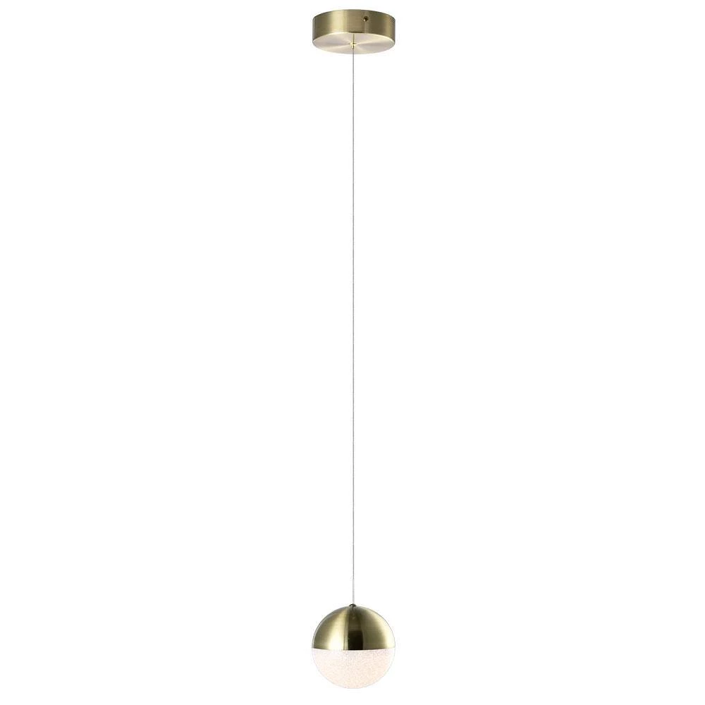 Ravello 5 in. Integrated LED Pendant Lighting Fixture with Globe Shade, Brass by VONN Lighting - Image 10
