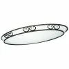 Artisten 2-Light Bronze Fluorescent Decorative Oval Flush Mount by Lithonia Lighting