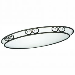 Artisten 2-Light Bronze Fluorescent Decorative Oval Flush Mount by Lithonia Lighting