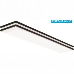 Saturn 4 ft. Bronze LED Linear Flush Mount by Lithonia Lighting