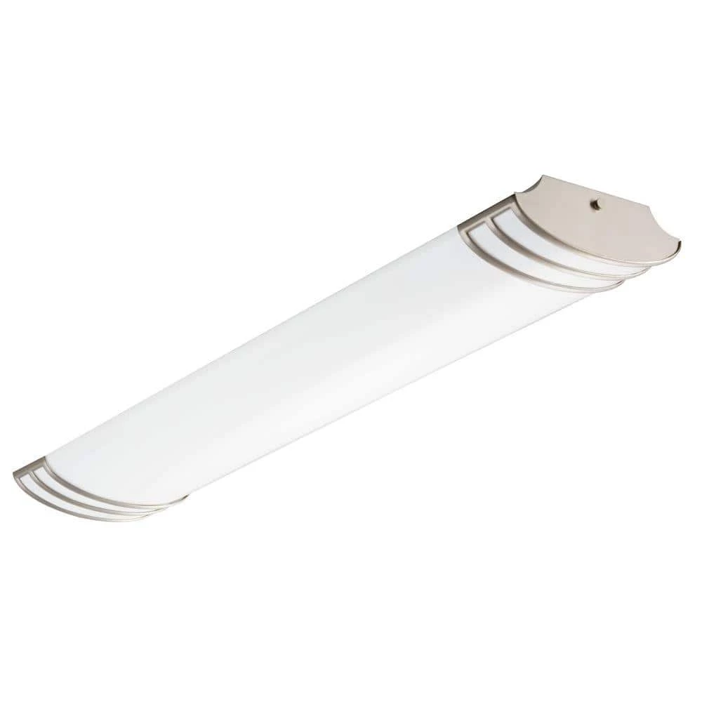Futra 2-Light Brushed Nickel Fluorescent Ceiling Light Semi-Flush mount by Lithonia Lighting - Image 4