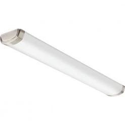 48 in. 1-Light Brushed Nickel Selectable LED Flush Mount by Lithonia Lighting