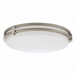 Saturn 16-Watt Brushed Nickel Integrated LED Flush Mount by Lithonia Lighting