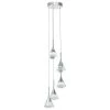 Amalfi 11 in. 5-Light Integrated LED Chandelier Height Adjustable, Cone Shades Polished Chrome Hanging Pendant Light by VONN Lighting