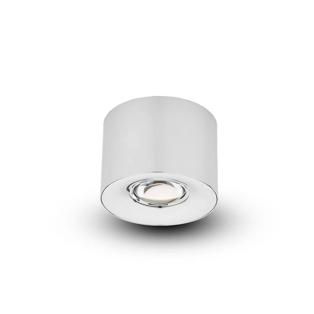 Node 4.25 in. 1-Light Surface LED Downlight Dimmable Damp Rated Beam Angle 85 Degree Chrome 3000K Flush Mount by VONN Lighting - Image 3