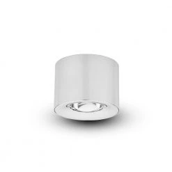 Node 4.25 in. 1-Light Surface LED Downlight Dimmable Damp Rated Beam Angle 85 Degree Chrome 3000K Flush Mount by VONN Lighting