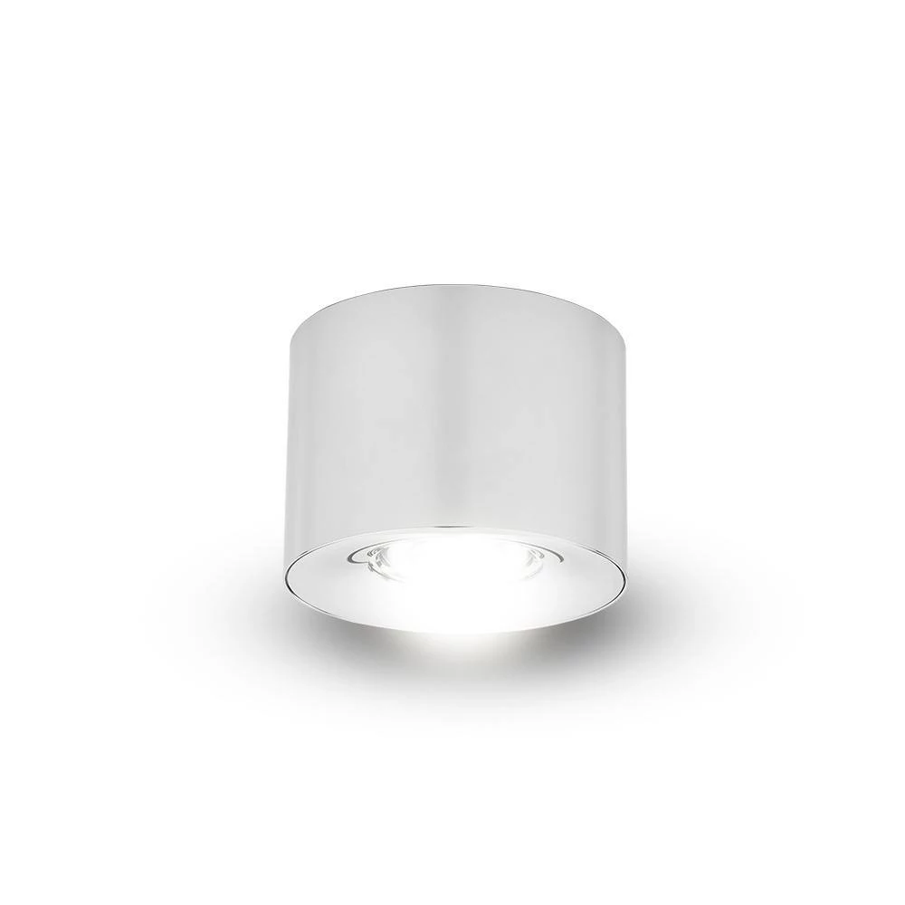 Node 4.25 in. 1-Light Surface LED Downlight Dimmable Damp Rated Beam Angle 85 Degree Chrome 3000K Flush Mount by VONN Lighting - Image 2