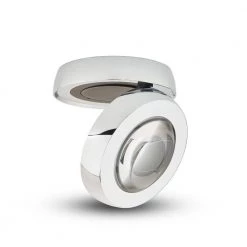 Orbit 5.25 in. 1-Light Surface Adjustable LED Downlight Dimmable Beam Angle 85 Degree Chrome 3000K Flush Mount by VONN Lighting