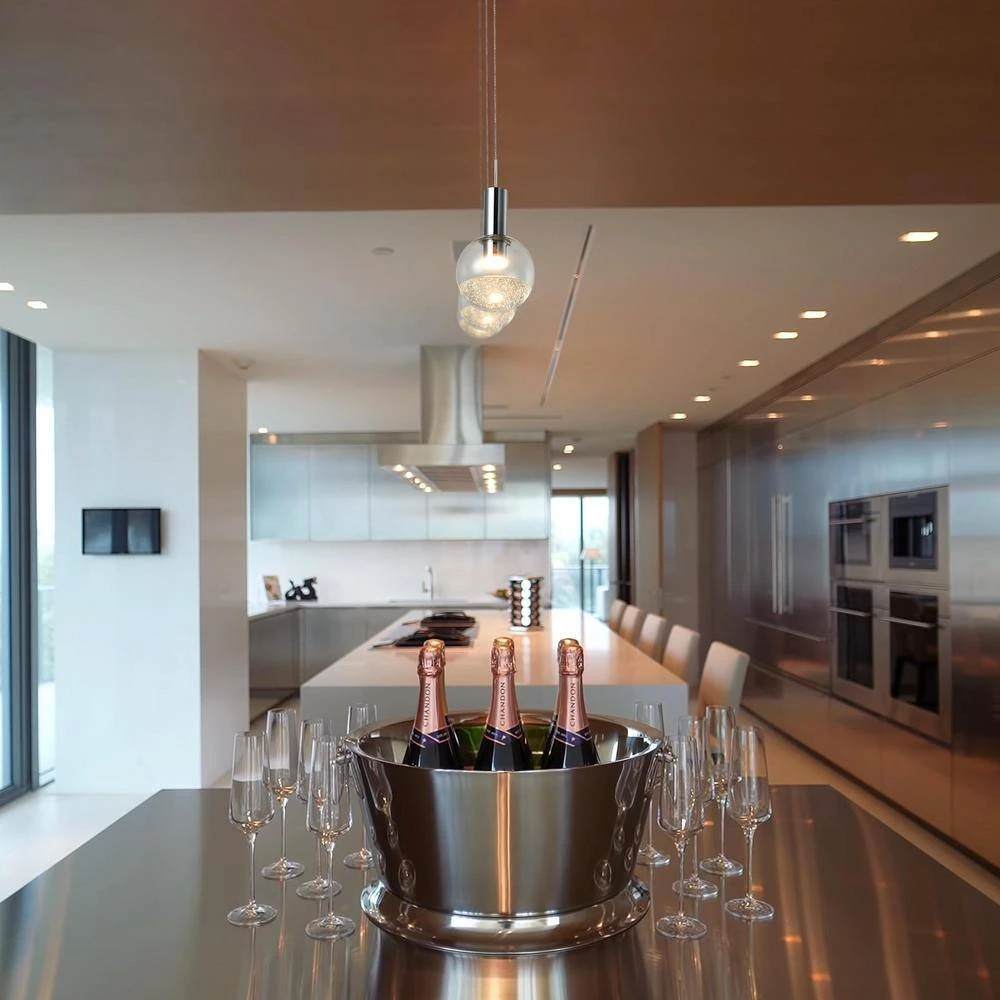 Sienna 5 in. Integrated LED Pendant Lighting Fixture with Globe Shade, Polished Chrome by VONN Lighting - Image 7