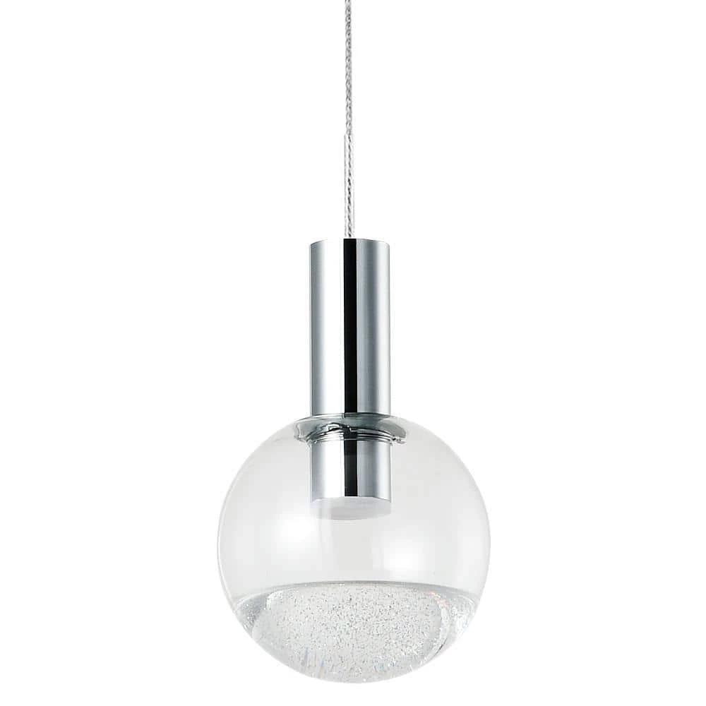 Sienna 5 in. Integrated LED Pendant Lighting Fixture with Globe Shade, Polished Chrome by VONN Lighting
