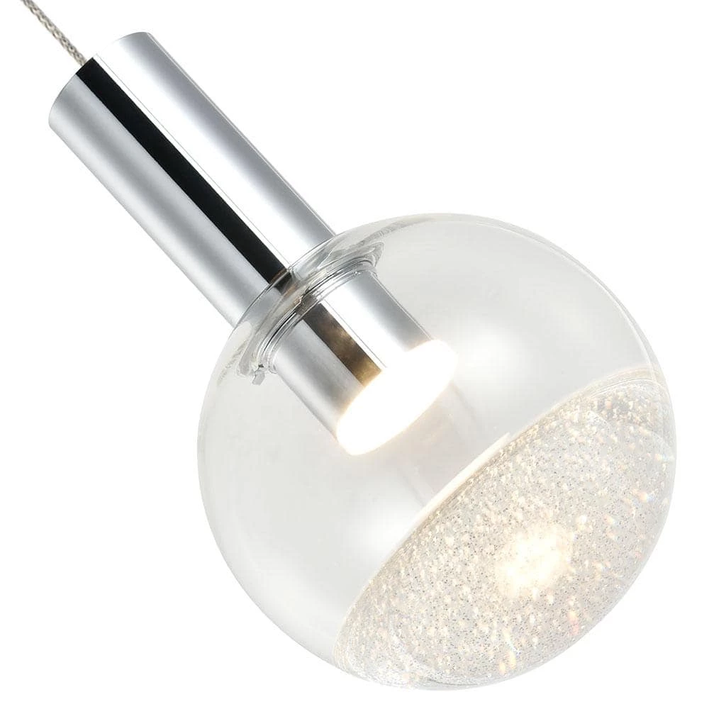 Sienna 5 in. Integrated LED Pendant Lighting Fixture with Globe Shade, Polished Chrome by VONN Lighting - Image 2