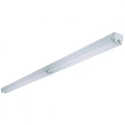 8 ft. 4-Light Tandem Surface Mount White Fluorescent Non-Hooded Strip Light by Lithonia Lighting