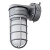 Contractor Select 1 Light Gray 120/277 Integrated LED Outdoor Vapor Tight Wall Lantern Sconce 1-Pack by Lithonia Lighting