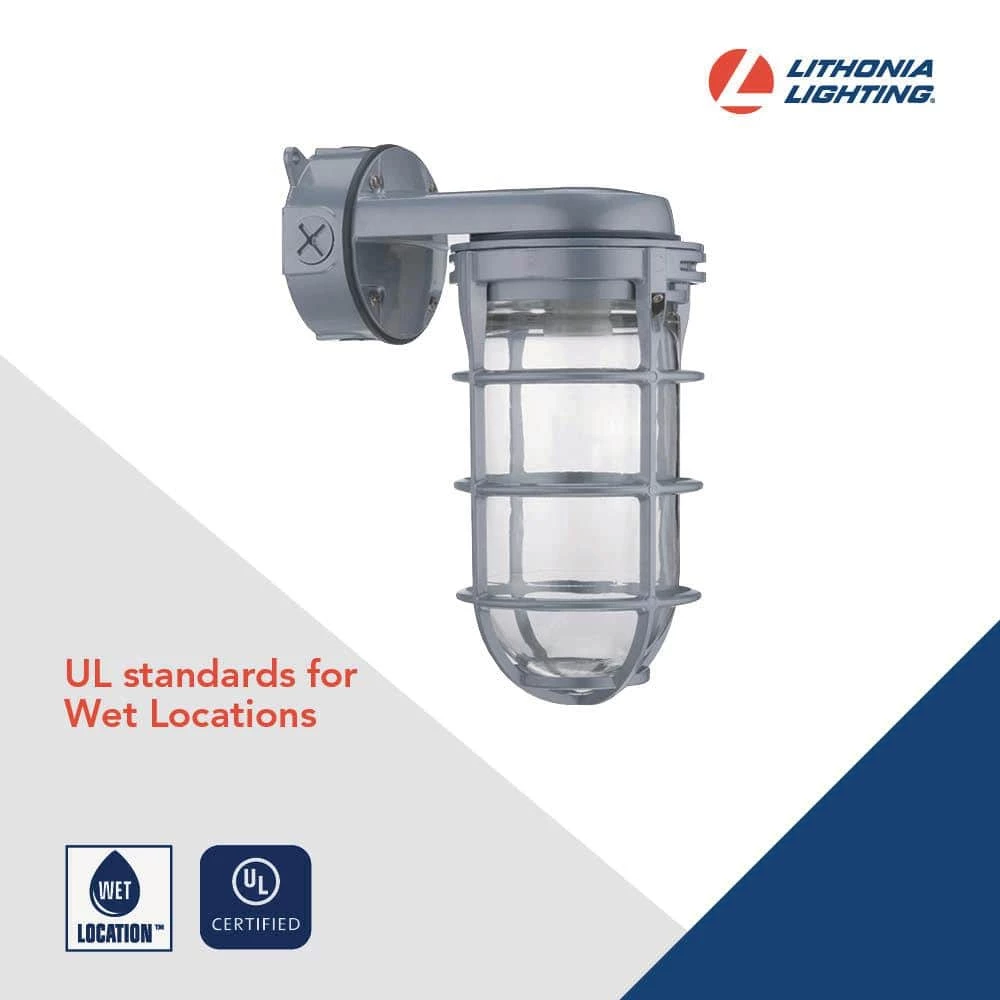 150W Incandescent Utility Vapor Tight Wall Lantern Sconce Fixture by Lithonia Lighting - Image 3