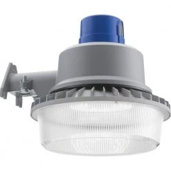 Contractor Select 175-Watt Equivalent Integrated LED Grey Dusk to Dawn Area Light, 4000K by Lithonia Lighting